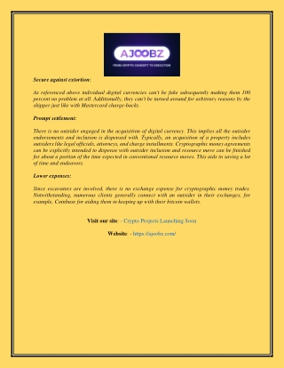 Crypto Projects Launching Soon  Ajoobz.com