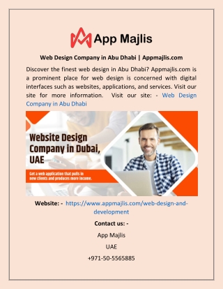 Web Design Company in Abu Dhabi  Appmajlis