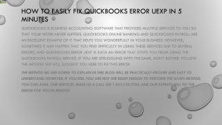 An easy troubleshooting guide to fix QuickBooks Error UEXP