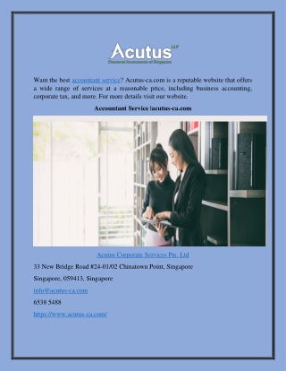Accountant Service |acutus-ca.com