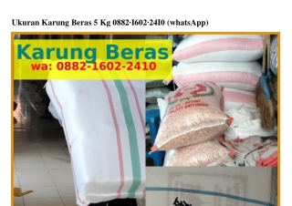 Ukuran Karung Beras 5 Kg