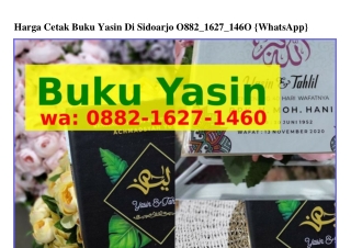 Harga Cetak Buku Yasin Di Sidoarjo