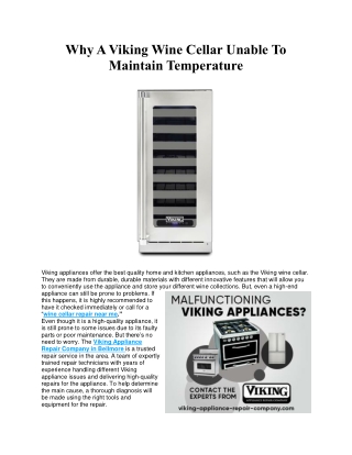 Why A Viking Wine Cellar Unable To Maintain Temperature