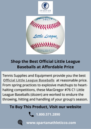 Shop the Best Official Little League Baseballs at Affordable Price