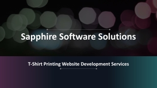 T-Shirt Printing Website Development Services | Sapphire