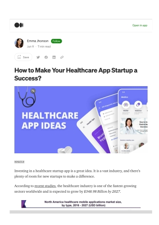 How to Make Your Healthcare App Startup a Success