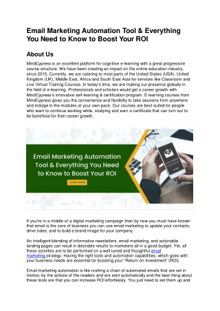 Email Marketing Automation Tool & Everything You Need to Know to Boost Your ROI