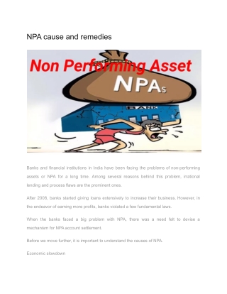 npa account settlement