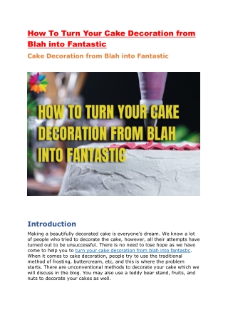 How To Turn Your Cake Decoration from Blah into Fantastic (1)