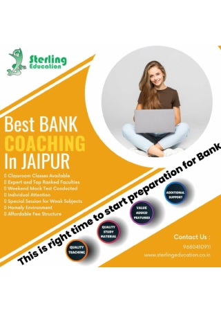 Best Bank Coaching In Jaipur Sterling Education