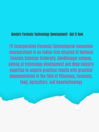 Modern Forensic Technology Development- Get it Now