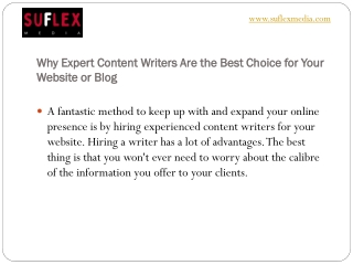 Why Expert Content Writers Are the Best Choice for Your Website or Blog