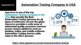 Automation Testing Company in USA