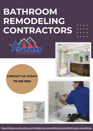 Bathroom Remodeling Contractors | E & L Star Construction