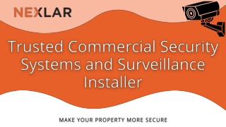 Trusted Commercial Security Systems and Surveillance Installer