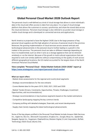 2021 Personal Cloud Industry Global Analysis Report