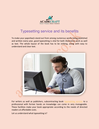 Typesetting service and its benefits