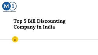 Top 5 Bill Discounting Company in India