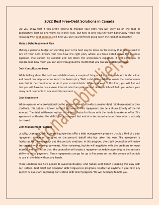 Debt Solutions