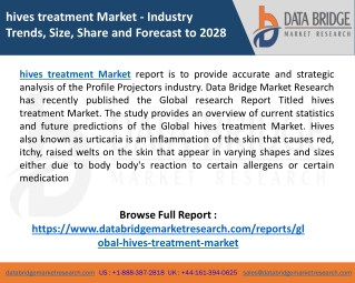 Global hives treatment market