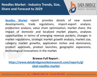 Global Needles Market