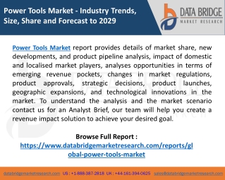 Global Power Tools Market