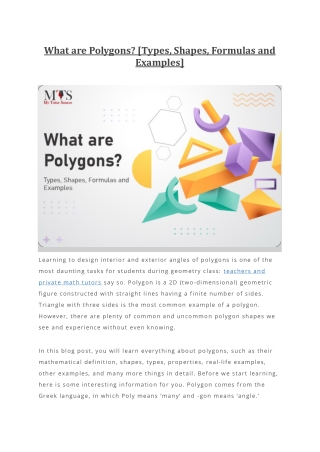 What are Polygons Types, Shapes, Formulas and Examples