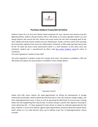 Buy Tretinoin Cream 0.05% Online - TrueDermo