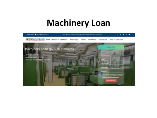 Machinery Loan