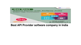 Best API Provider software company in India