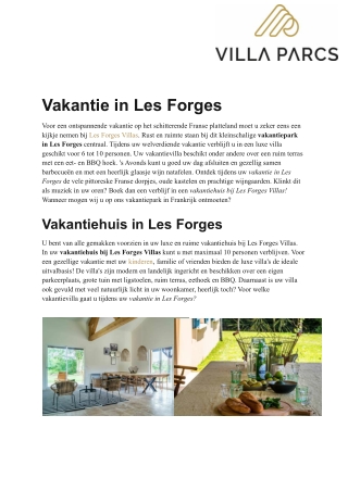 Vakantie in Les Forges