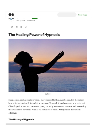 The Healing Power of Hypnosis