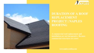 Duration Of A Roof Replacement Project