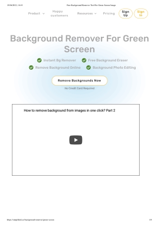 green screen remover