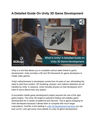 A Detailed Guide On Unity 3D Game Development