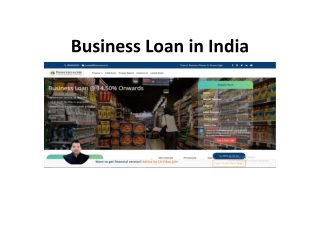 Business Loan in India