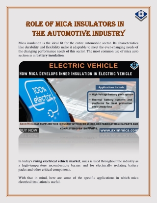 Role of Mica Insulators in the Automotive Industry