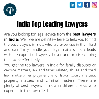 India Top Leading Lawyers - Vkeel.com