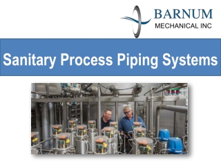Sanitary Process Piping Systems