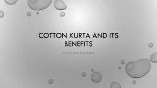 Cotton kurta and its benefits - Copy