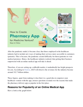 How To Create Pharmacy App For Medicine Venture Steps To Follow