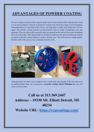 ADVANTAGES OF POWDER COATING PDF