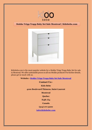 Stokke Tripp Trapp Baby Set Sale Montreal | Kidobebe.com