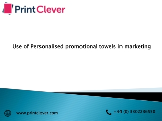 Use of Personalised promotional towels in marketing 