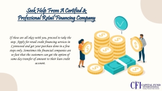 retail credit financing services in Lynnwood ppt
