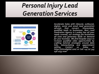 Personal Injury Lead Generation Services