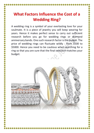 What Factors Influence the Cost of a Wedding Ring_HudsonPooleFineJewelers