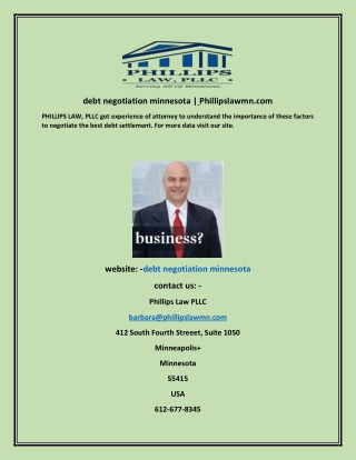 debt negotiation minnesota