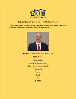 debt settlement lawyer mn