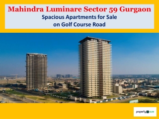 Mahindra Luminare Golf Course Extension Road Gurgaon